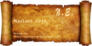 Nyulasi Erik névjegykártya